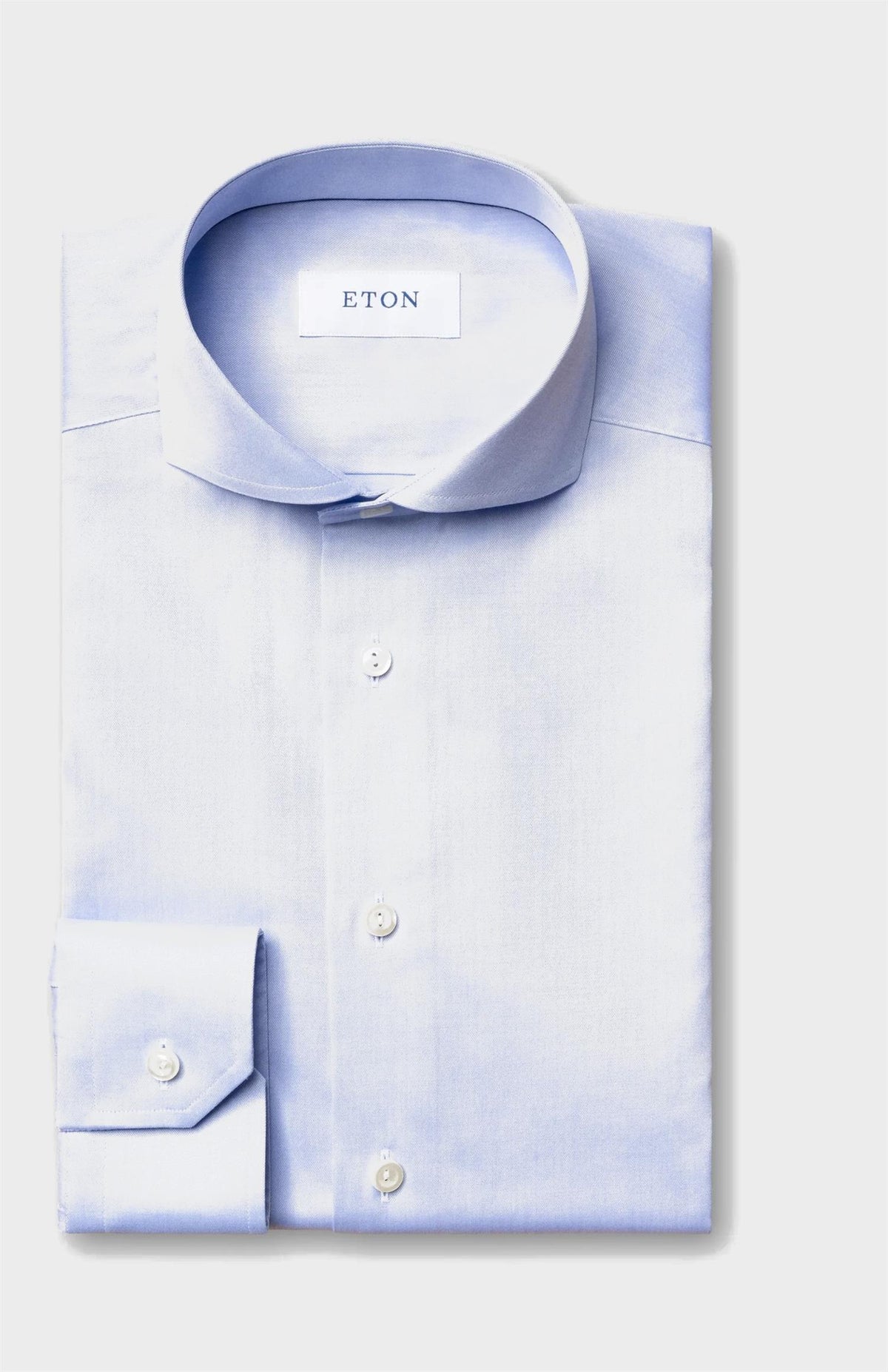 Light Blue Signature Twill Shirt - Extreme Cut Away