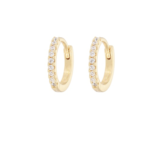 Emilia Small Hoops White