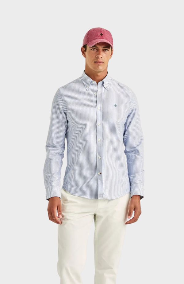 Douglas Oxford Stripe Shirt-Slim Fit