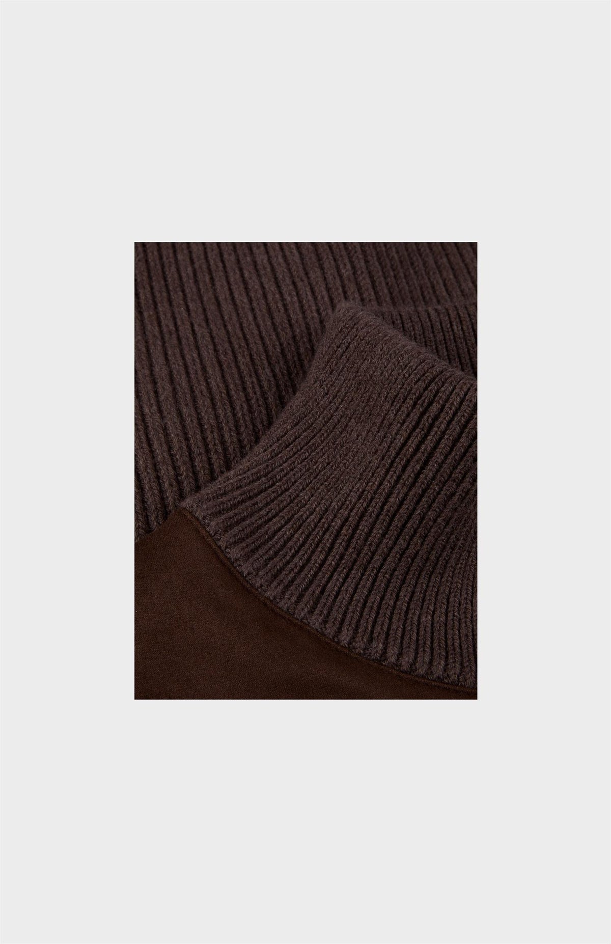 Cardigan Knitted Hybrid Buttoned Alcantara