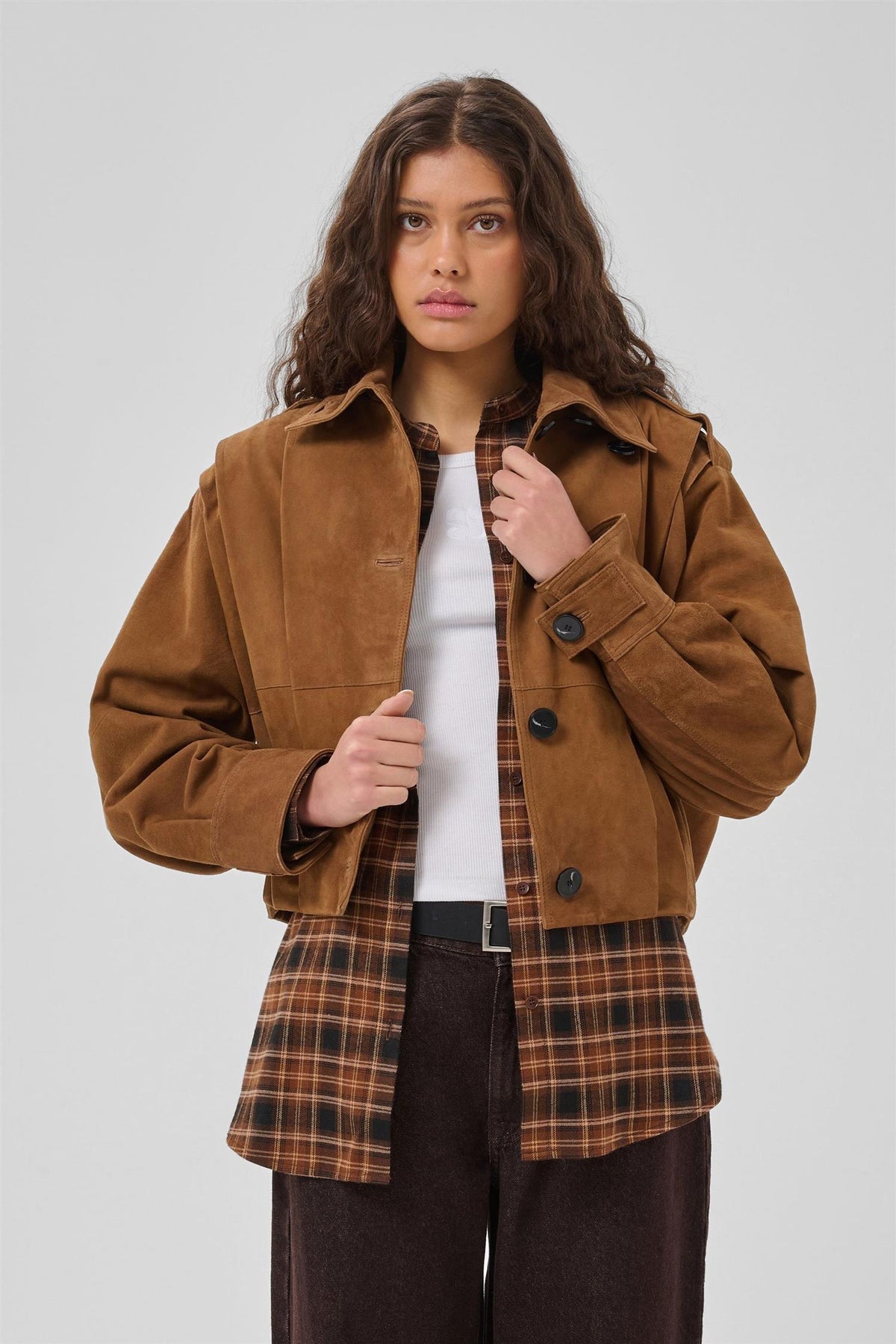 Mwpetra Suede Pleat Jacket