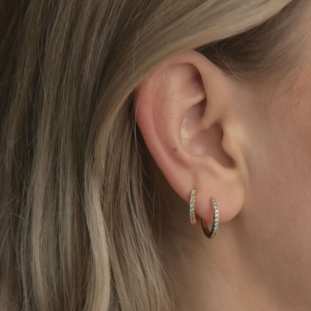 Emilia Medium hoops Blue