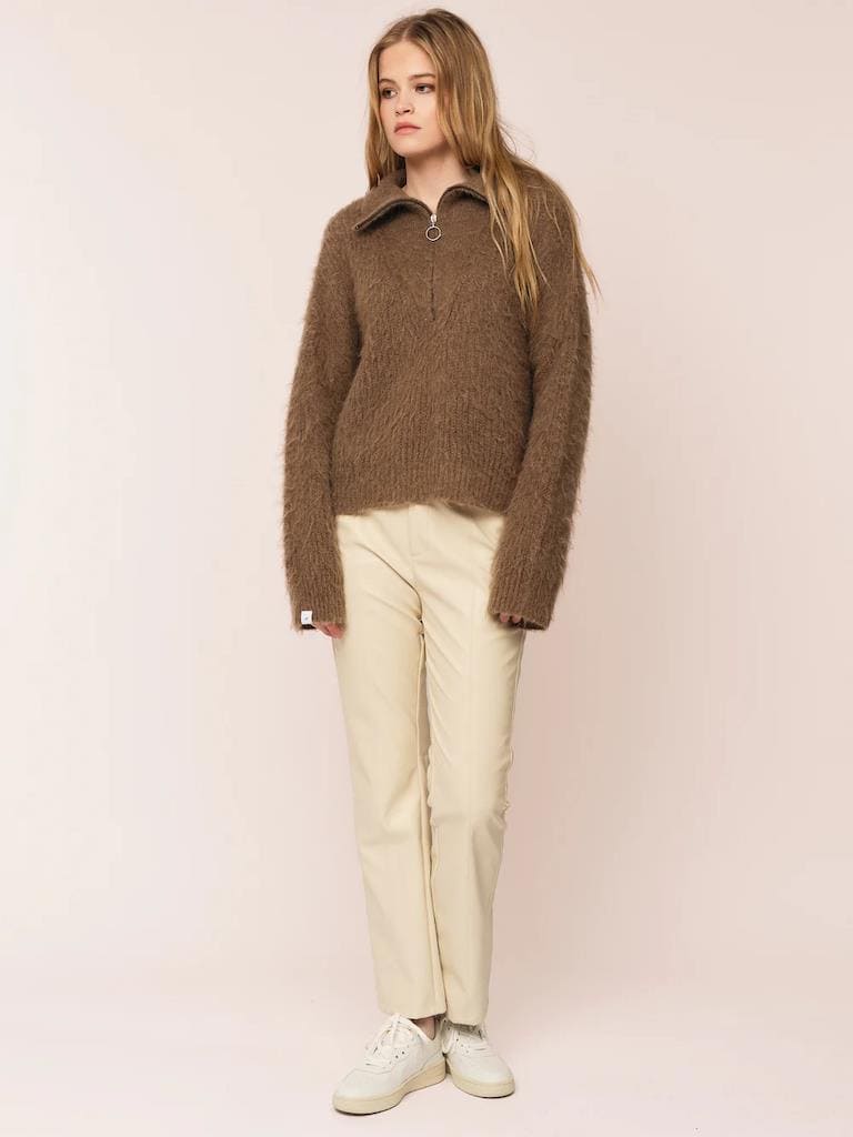 Florie Brushed Zip Knit