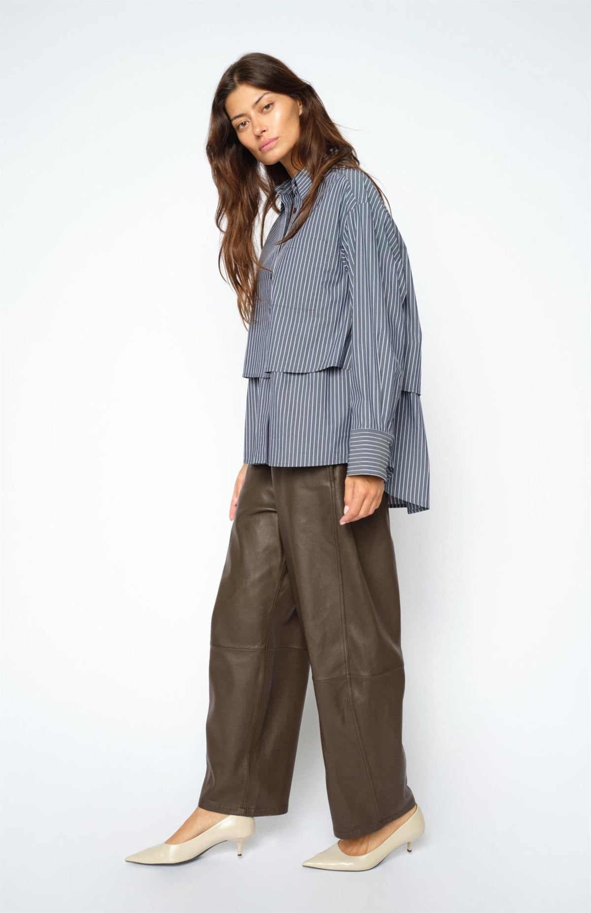 Mmbarrel Leather Pant