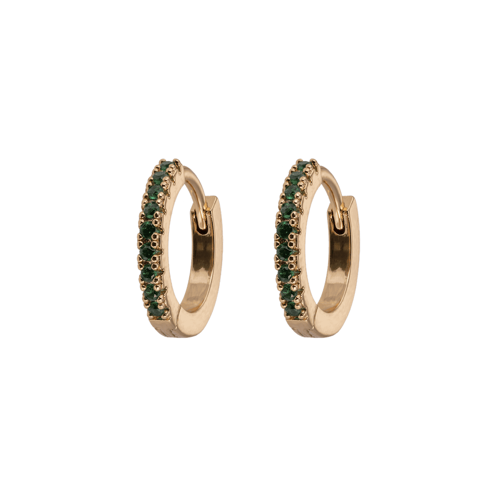 Emilia Small hoops Green