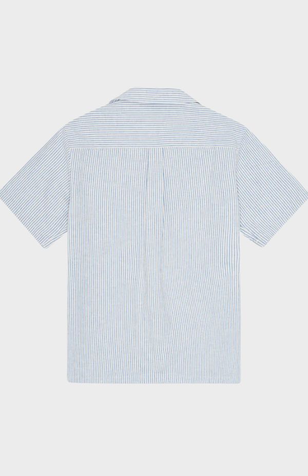 Lukas Stripe Cotton Linen SS Shirt
