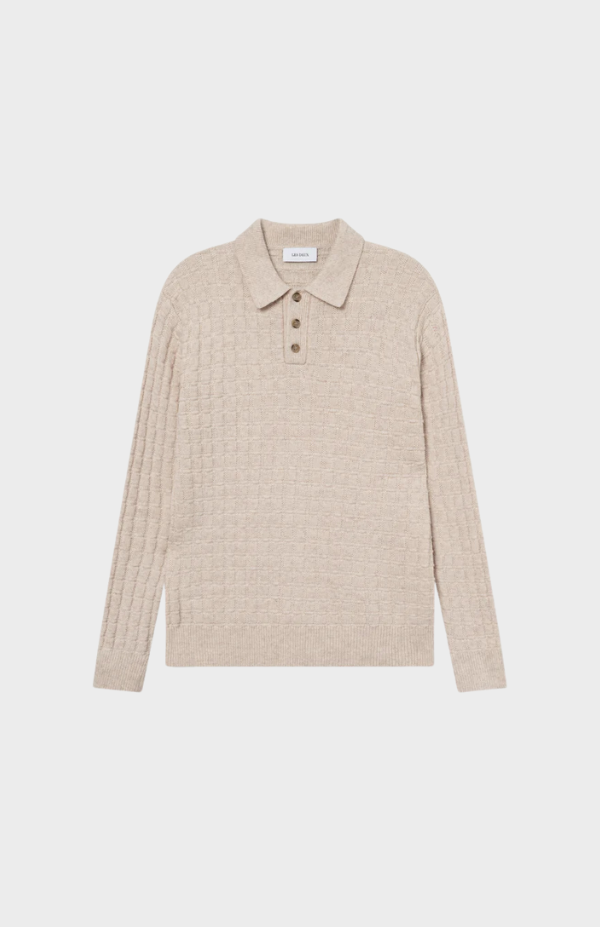Gustav Squared Structure Polo Knit