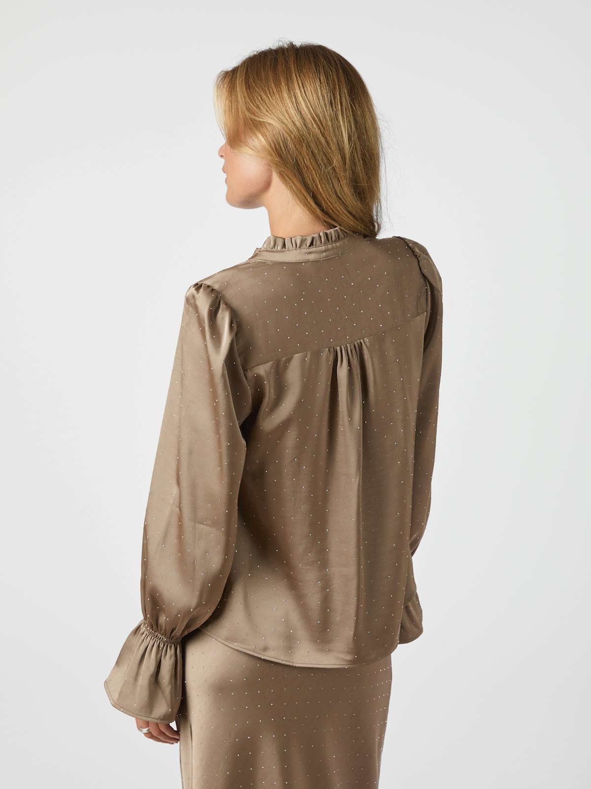 Amara Heavy Sateen Bedaz Blouse