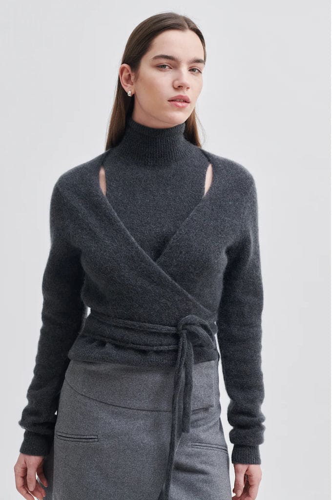 Brookline Knit Wrap T-Neck