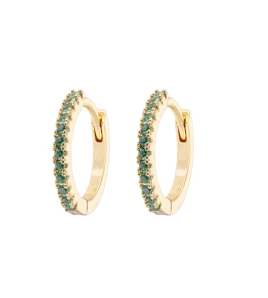 Emilia Medium hoops Green