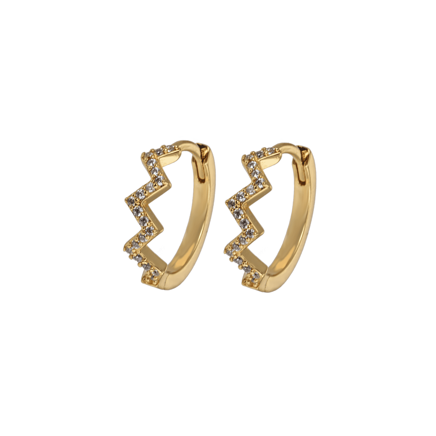 Emilia Medium zigzag hoops