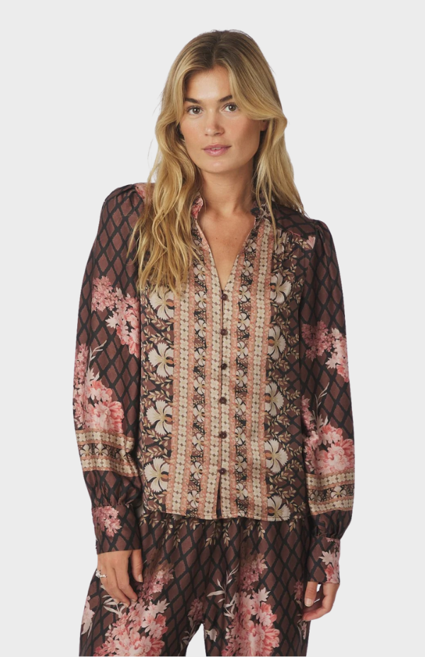 Massima Botanical Border Blouse