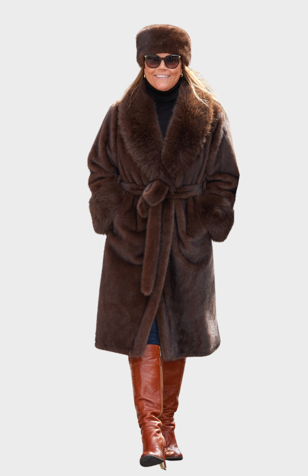 Astrid Fuskepels Kåpe Med Knyttebelte