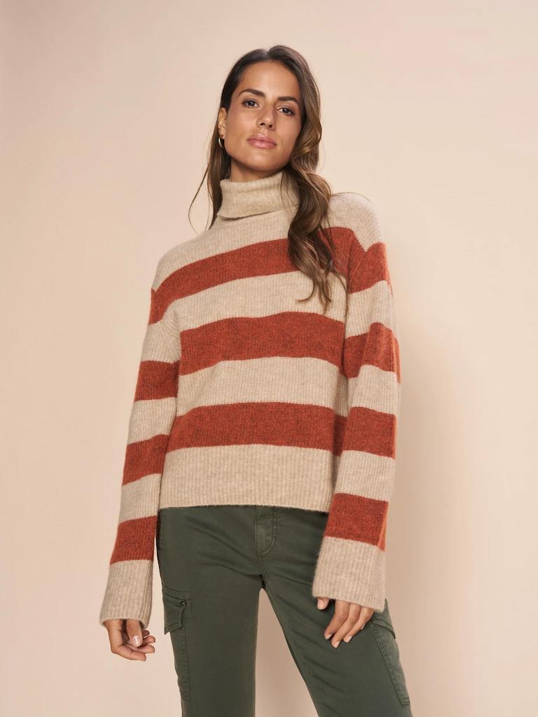 MMAidy Thora Stripe Rollneck Knit