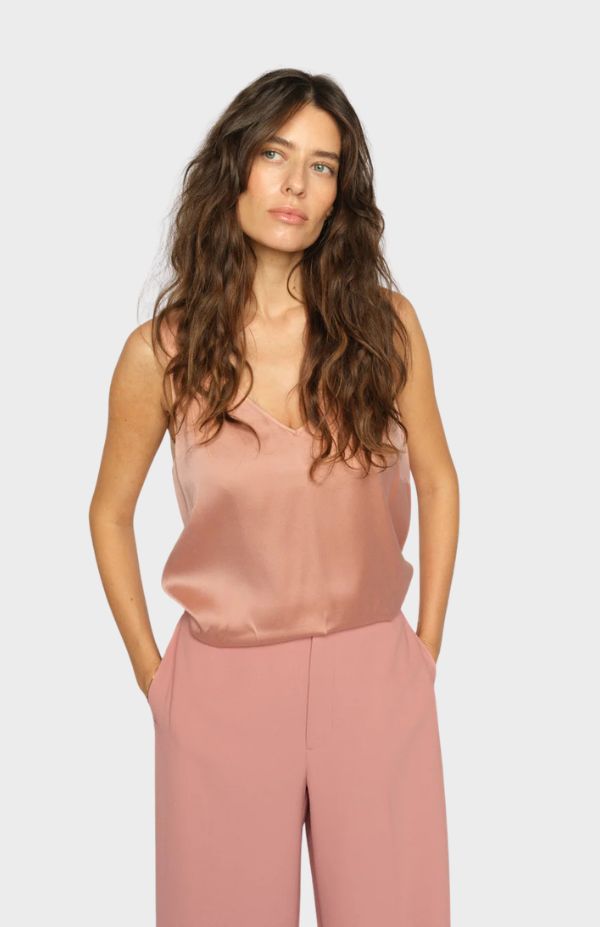 Mmastrid V-Neck Silk Tank Top