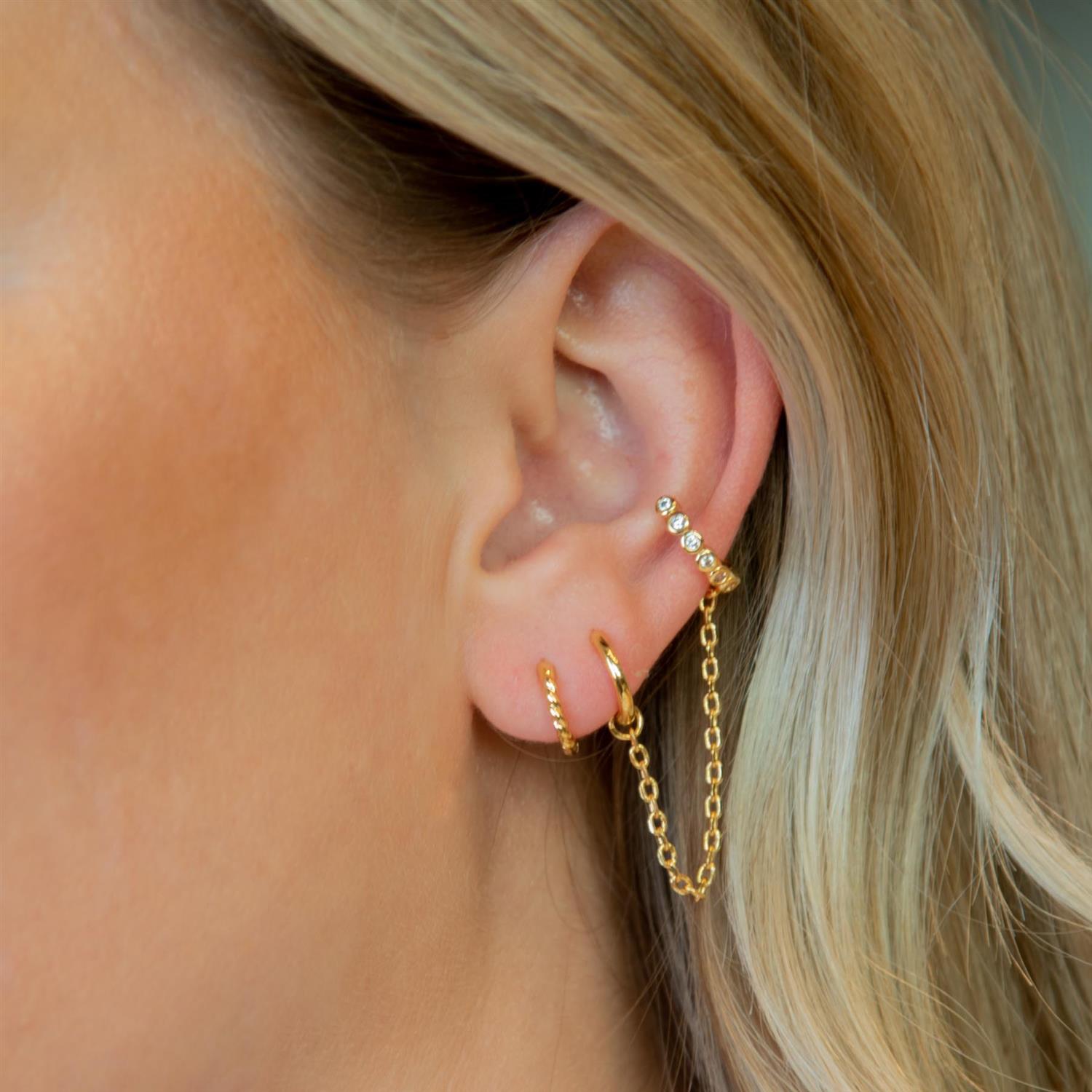 Emilia X-small gold hoops