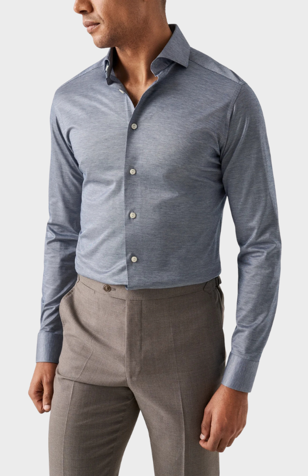 Dark blue Filo di Scozia Oxford Shirt