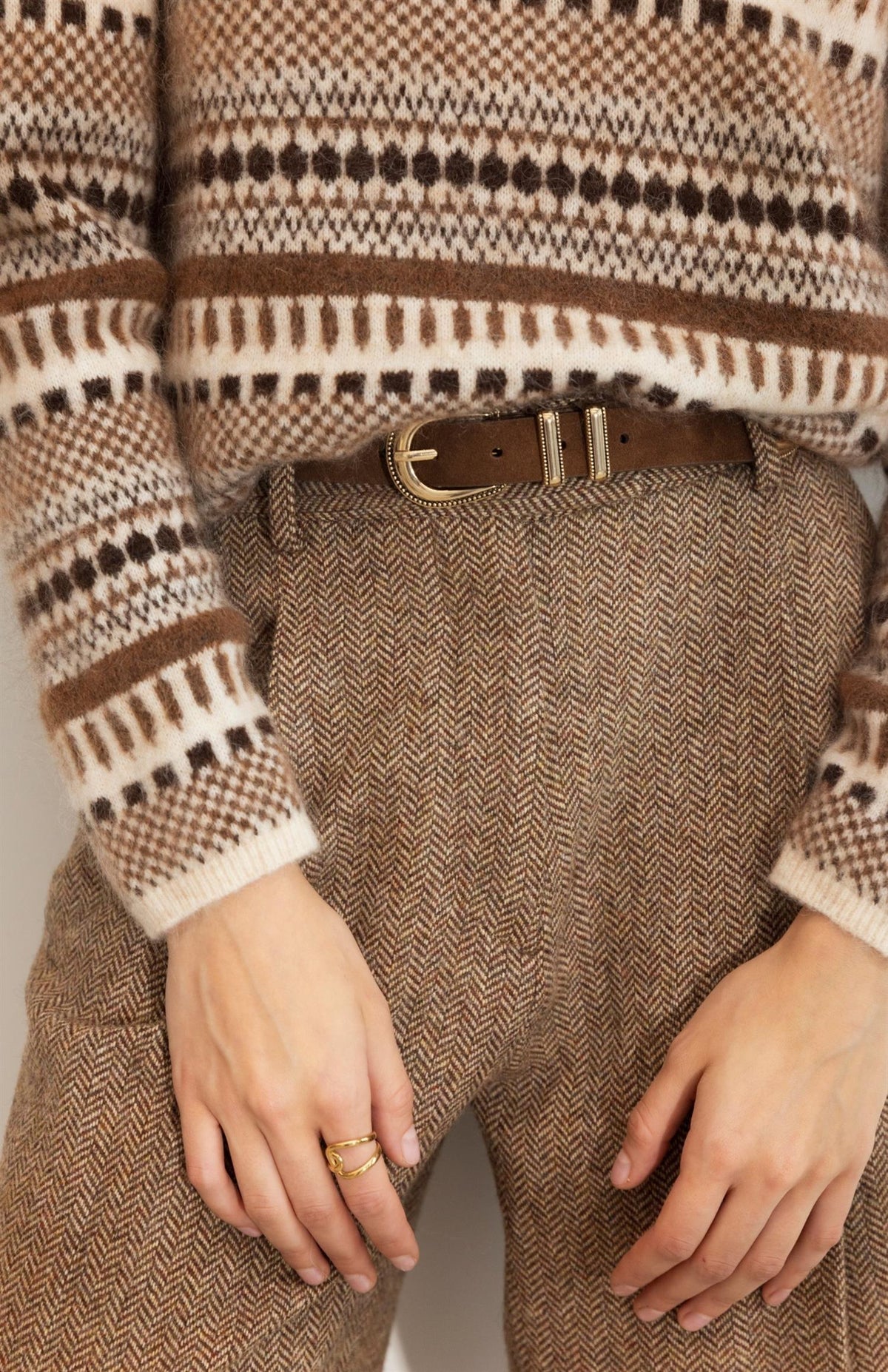 Ava Herringbone Trouser