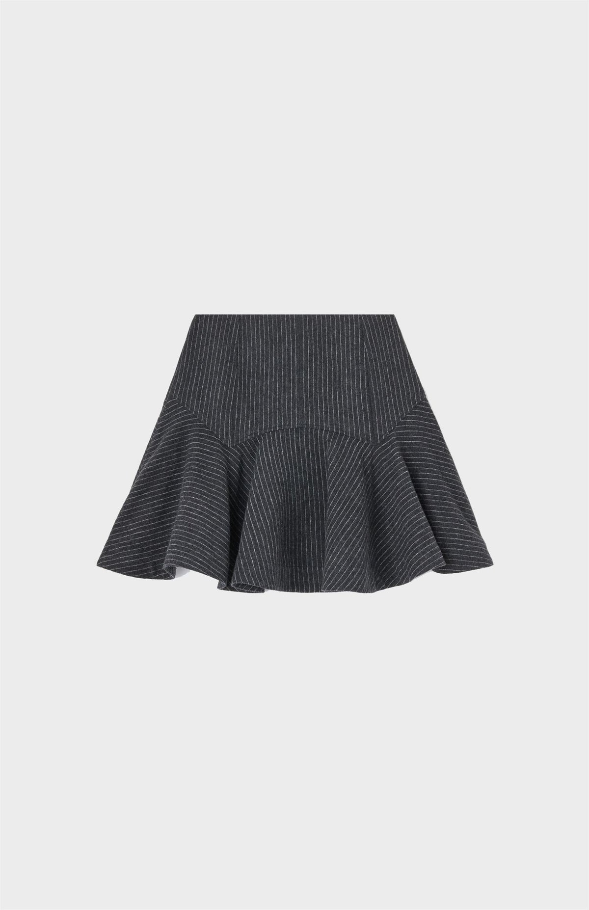 Pinstripe Flannel Corset Mini Skirt