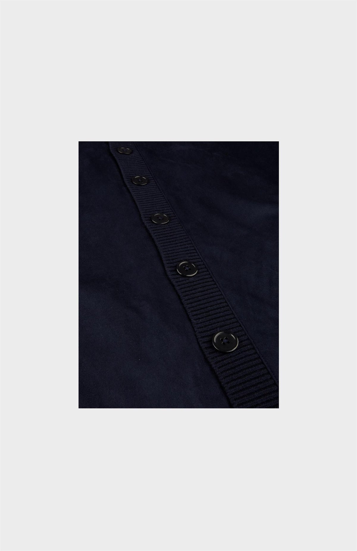 Cardigan Knitted Hybrid Buttoned Alcantara