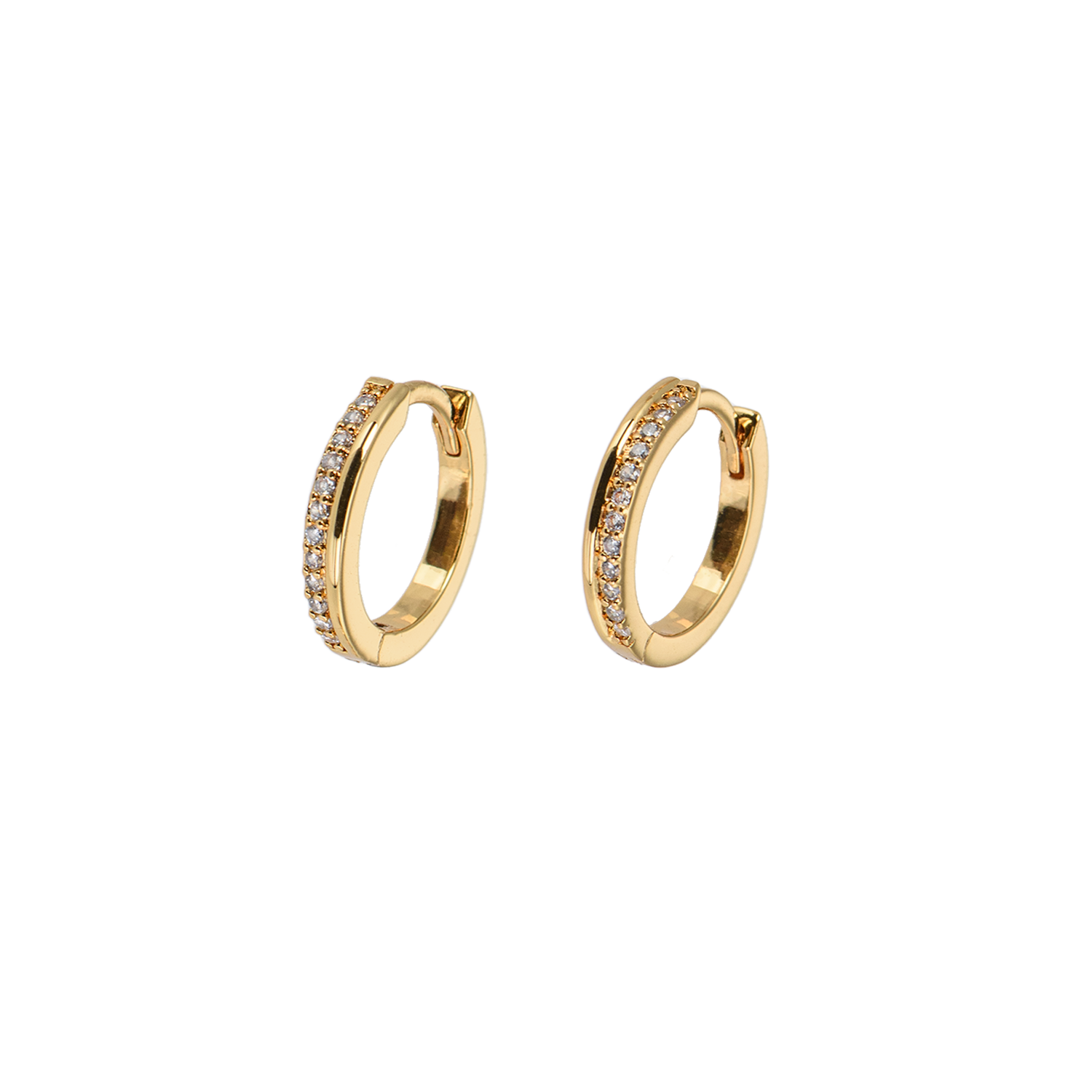 Emilia Small hoops Gold & White