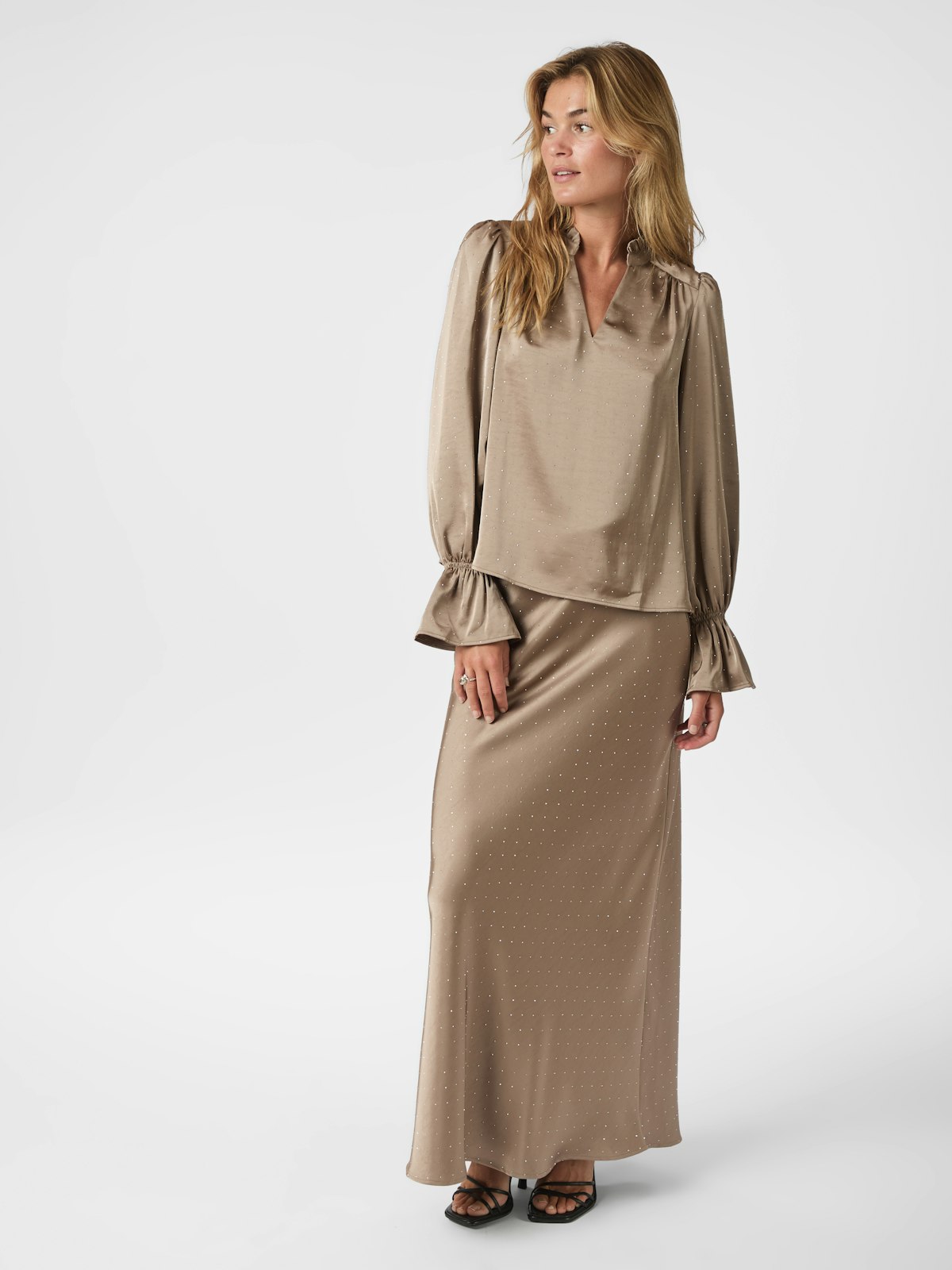 Amara Heavy Sateen Bedaz Blouse