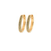 Emilia Medium stone covered hoops Mint
