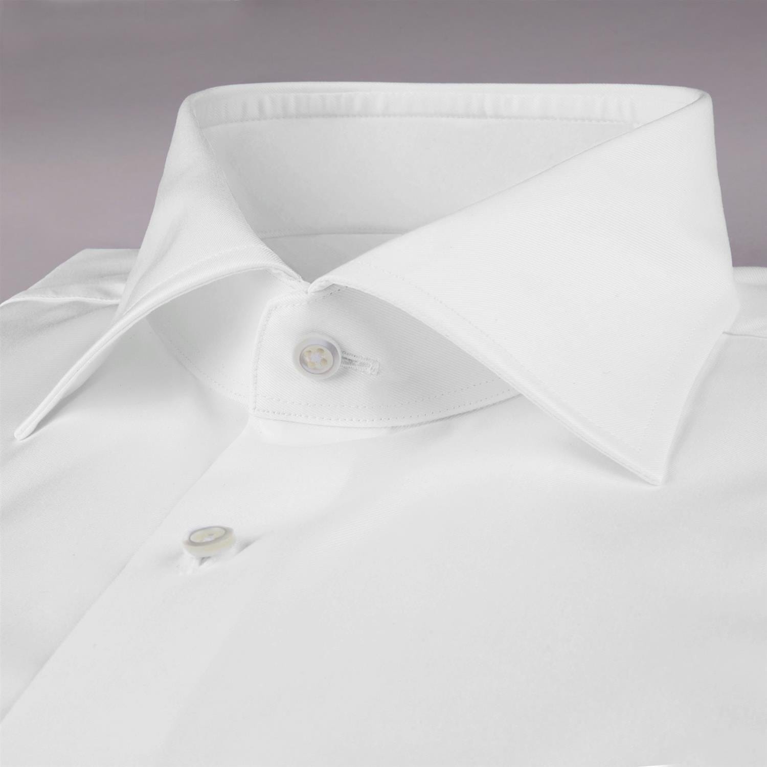 White Slimline Shirt With French Cuffs Extra Long Sleeve