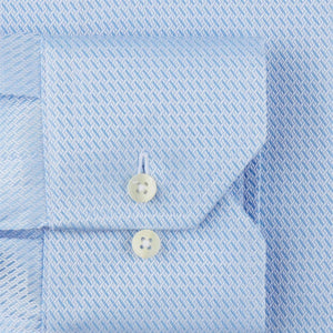 Light Blue Micro Patterned Slimline Shirt