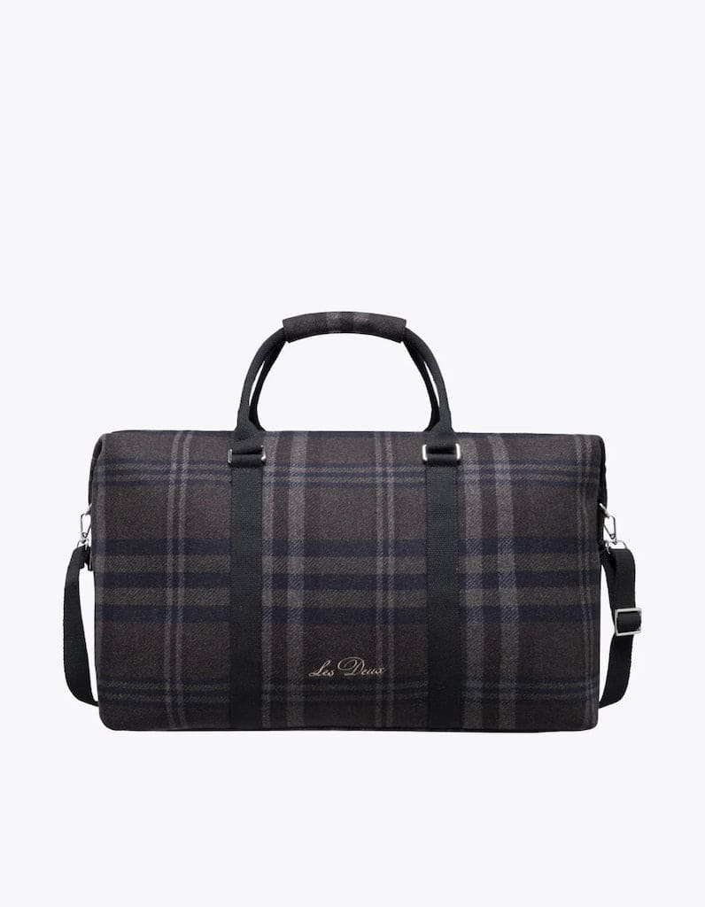 Check Wool Weekend bag