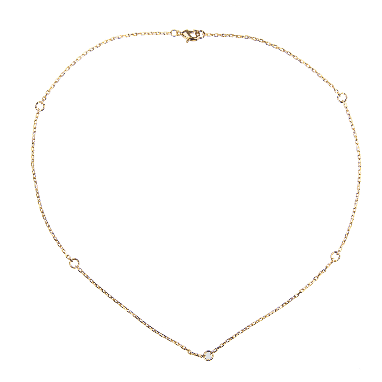 Emilia Gold necklace with rings