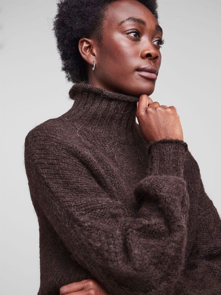 YASSIERA LS HIGHNECK KNIT PULLOVER